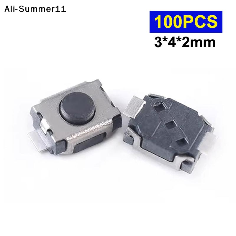 Push Button Tactile - 【Mm】100 unidades de microinterruptores de 3*4*2MM