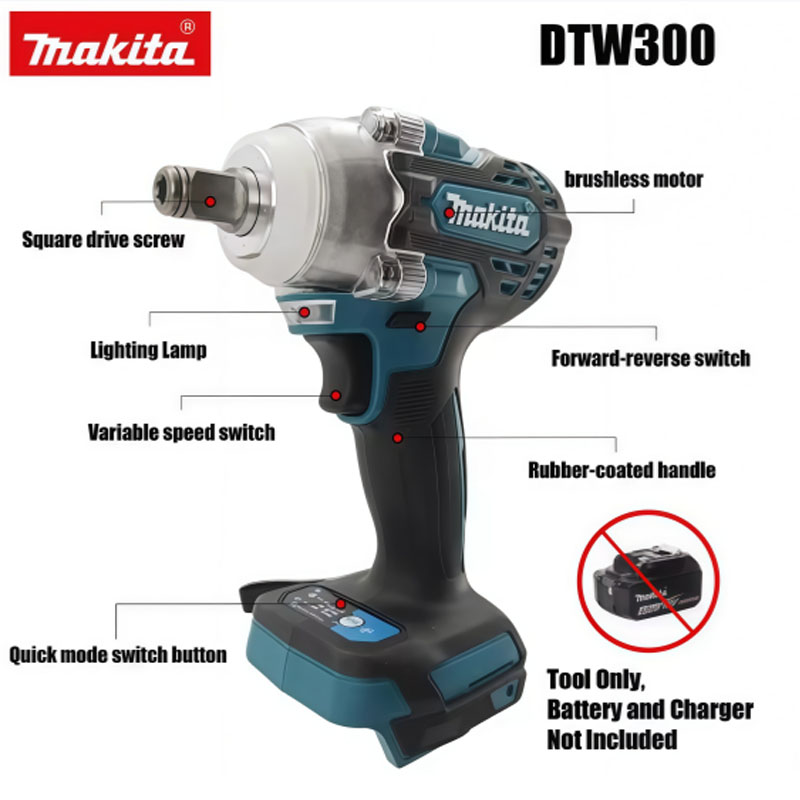 Makita DTW300 Llave de Impacto - Makita Drill Dtw300 reseña y precio