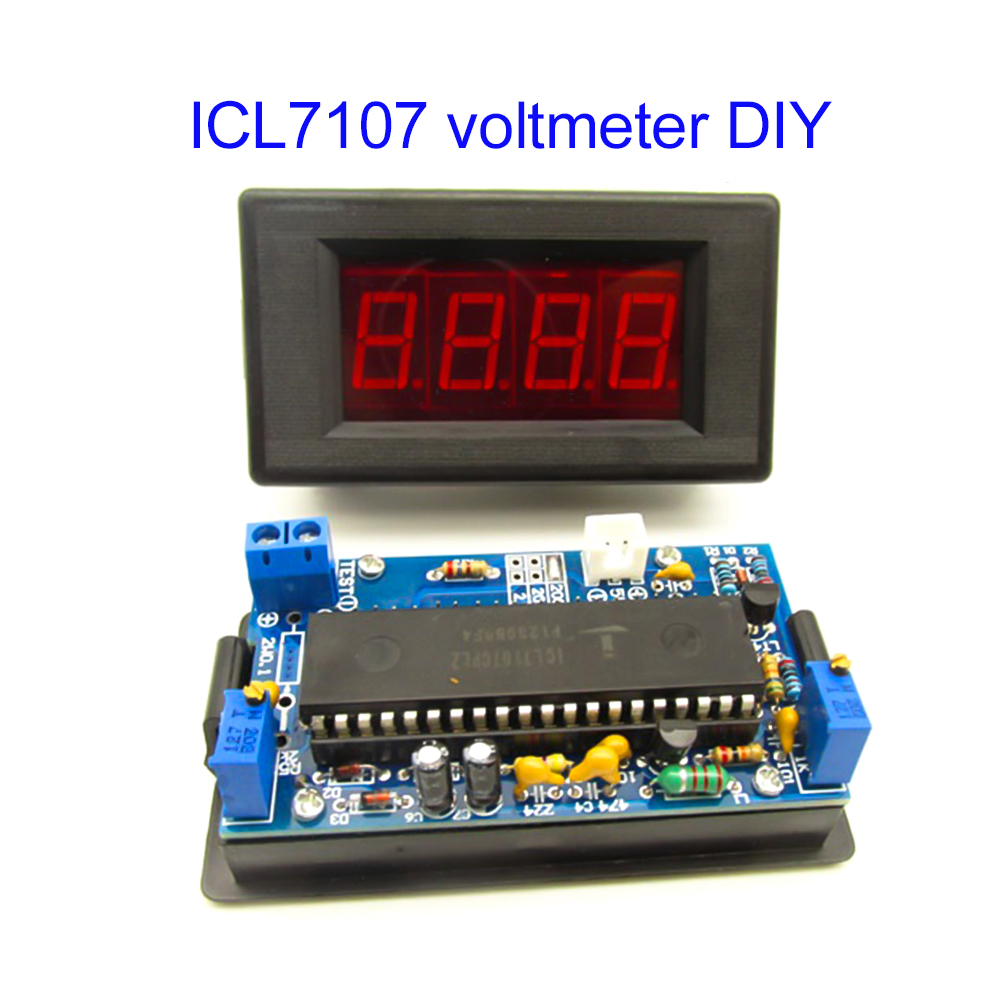 Kit de Voltímetro ICL7107, Pie - Diy Electronics Project Kit reseña y precio
