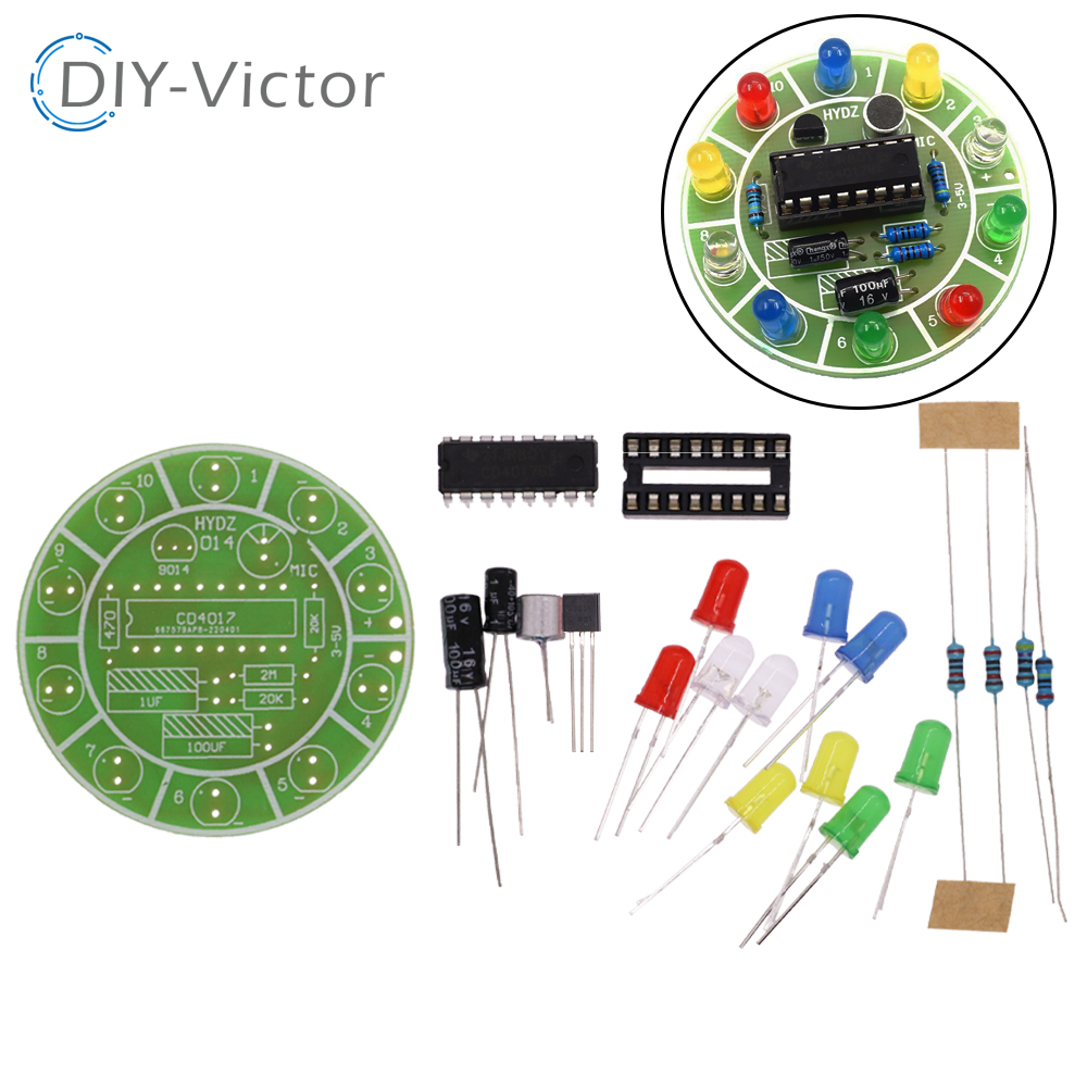 CD4017 kit de luz LED giratori - Diy Electronics Lab reseña y precio