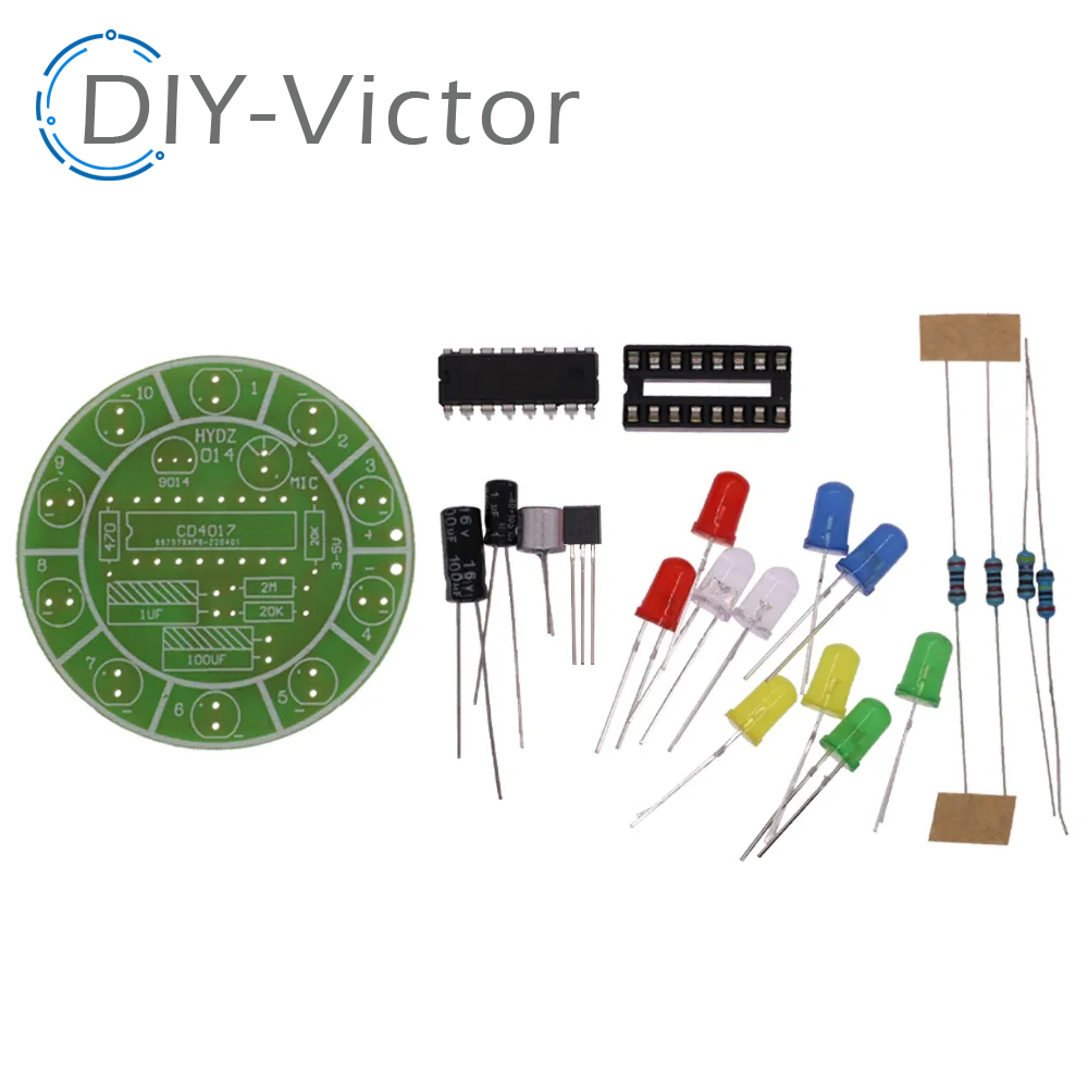 CD4017 kit de luz LED giratori - Diy Electronics Lab reseña y precio