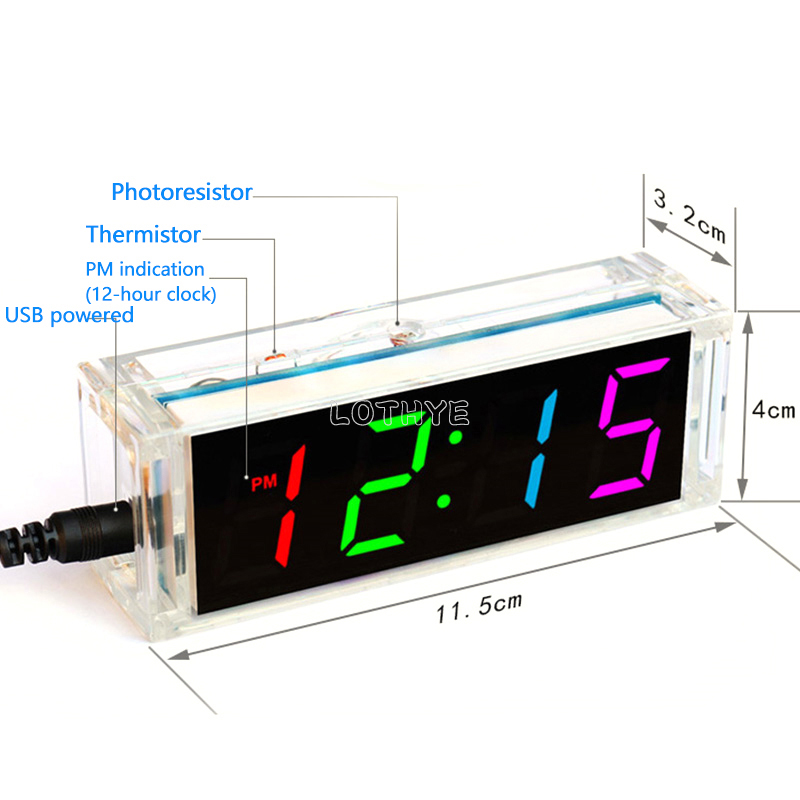 Kit de reloj DIY de tubo Digit - Diy Electronics Youtube reseña y precio