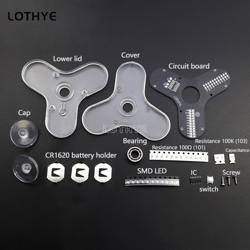 LED Fidget Spinner fabricación - Diy Electronics Soldering Kit reseña y precio