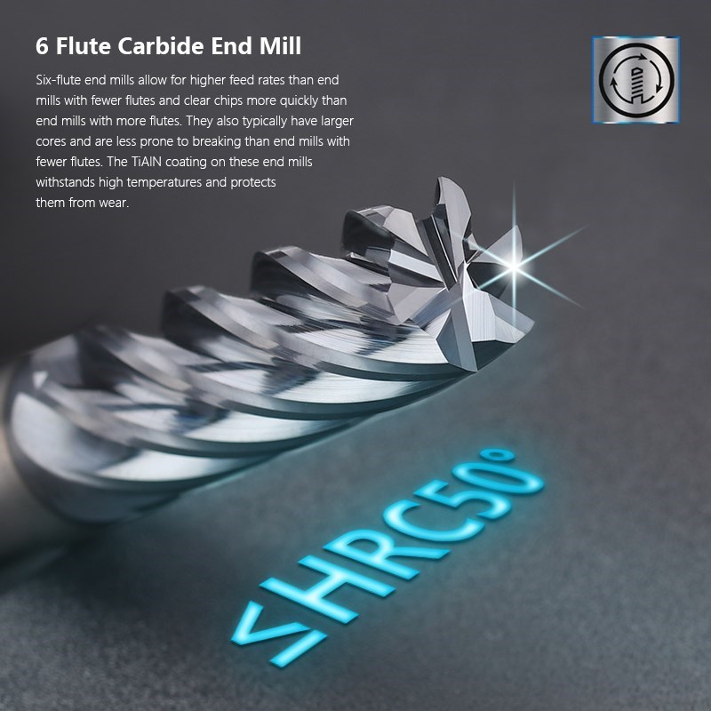 XCAN 4-16mm 6 flautas fresa de - Diy Cnc Router Electronics reseña y precio