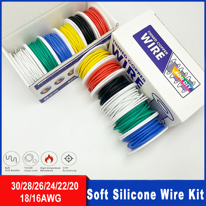 Kit de cables de silicona suav - Diy Electronics Project Kit reseña y precio