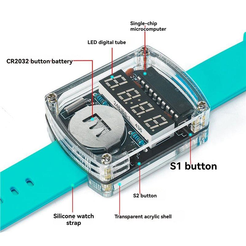 Kit de reloj LED DIY 2X, reloj - Diy Electronics Project Kit reseña y precio